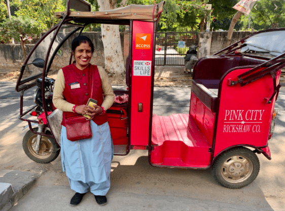 Rickshaw Rosas en Jaipur 2