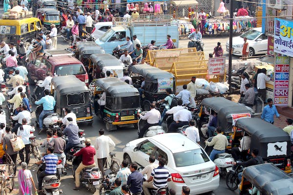 Cómo sobrevivir al tráfico en la India